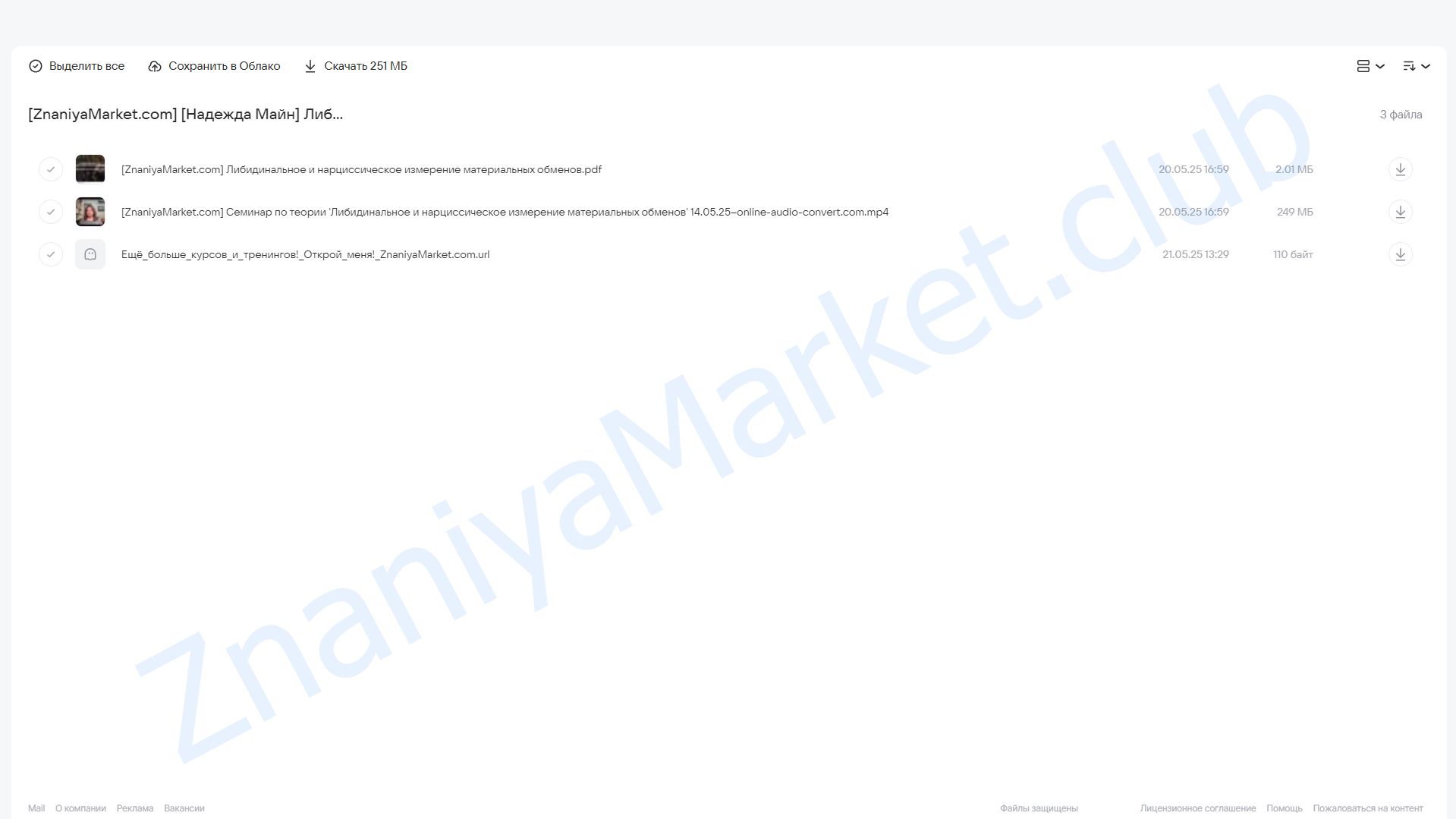 Либидинальное и нарциссическое измерение материальных обменов (Надежда Майн) облако mail, фото 2 из 2.