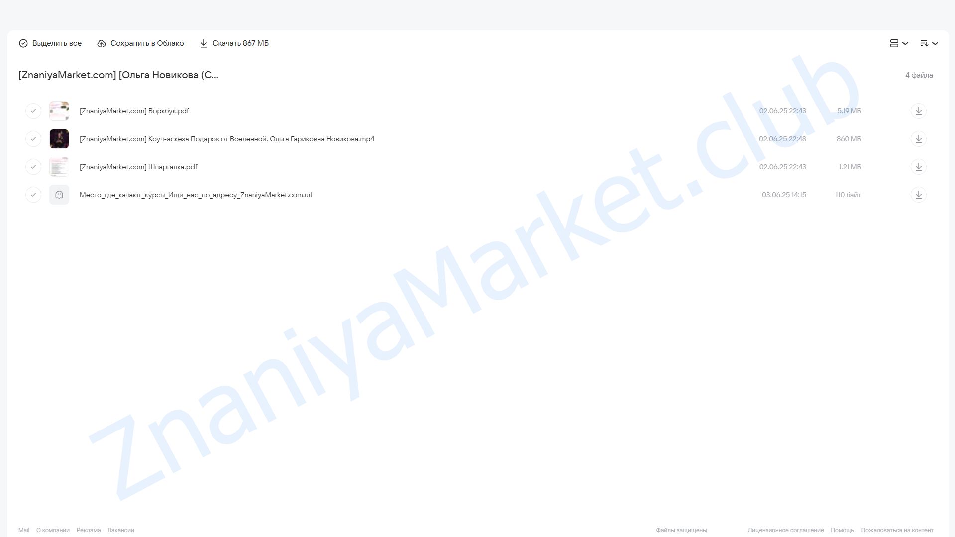 Коуч-аскеза Подарок от Вселенной (Ольга Новикова, Саша Гарикова) облако mail, фото 2 из 2.