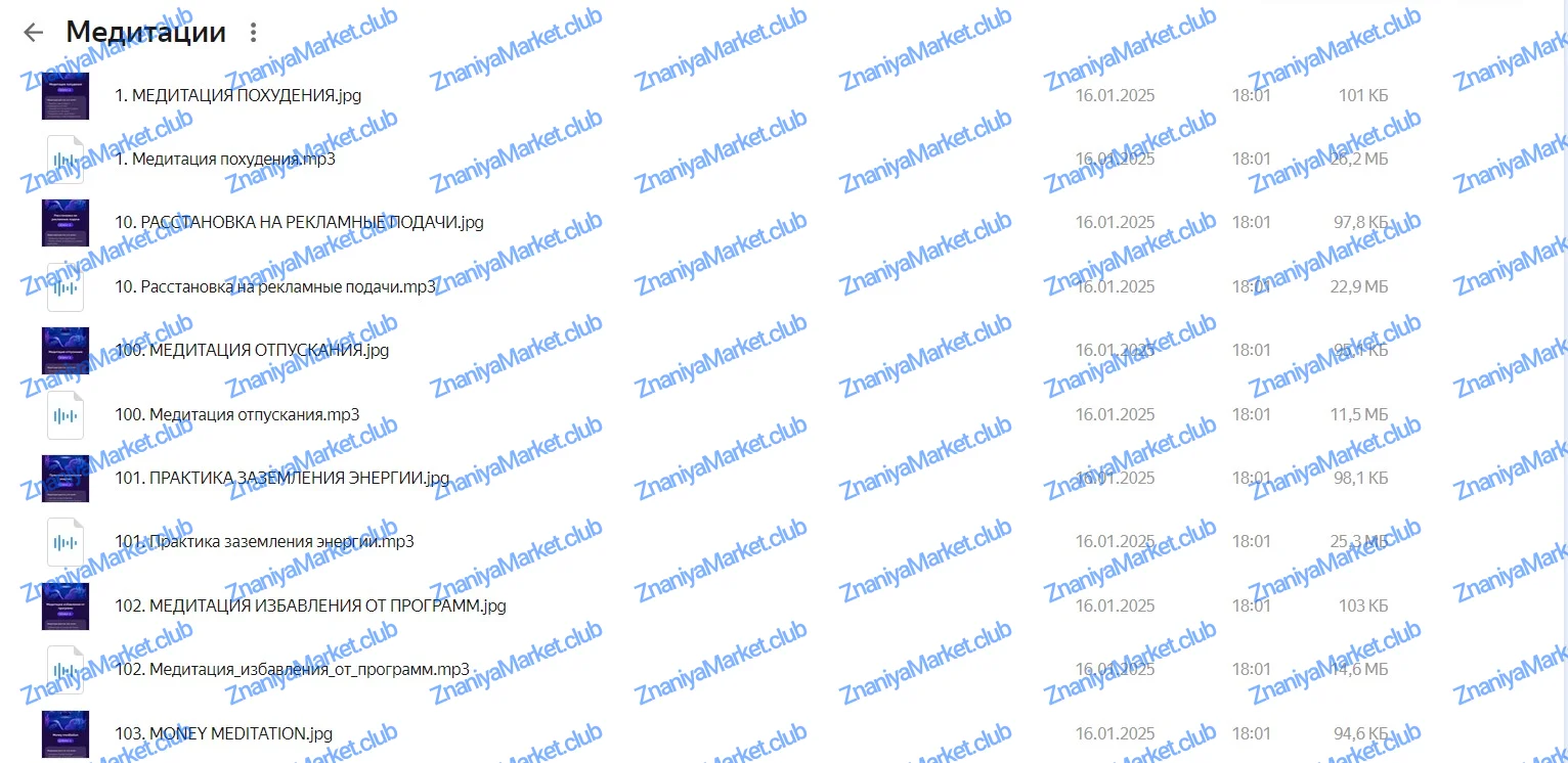 Подписка Ab Money Медитации (Александра Белякова) файлы курса на облаке скриншот 6
