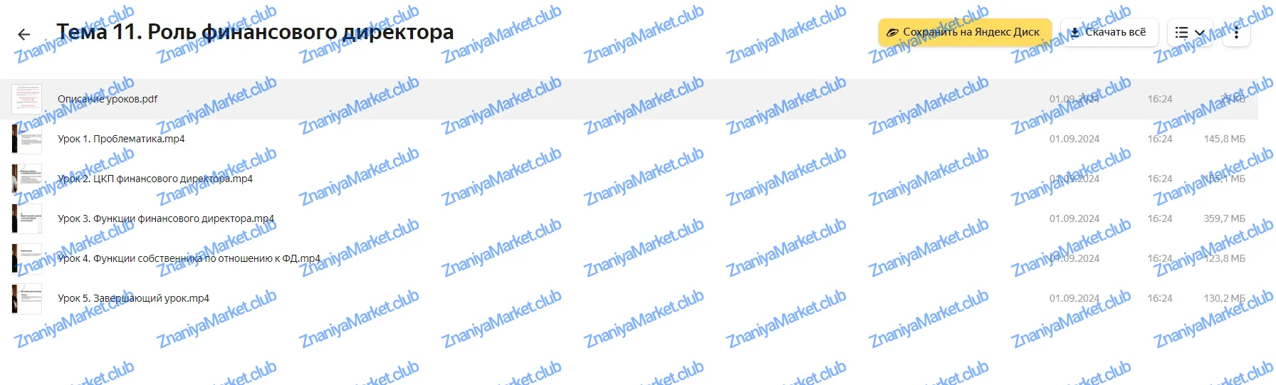 [Нескучные финансы] Порядок в финансах 3.0  (Евгений Пономарев, Александр Афанасьев) файлы курса на Яндекс Диск скриншот 4