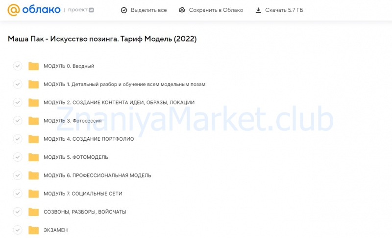 Искусство позинга. Тариф Модель (Маша Пак) скрин на облаке, фото 2 из 2.