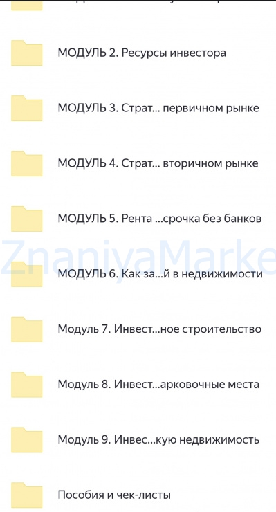 Инвестиции в недвижимость 2.0. Тариф Базовый (Татьяна Волкова) скрин на облаке, фото 2 из 2.