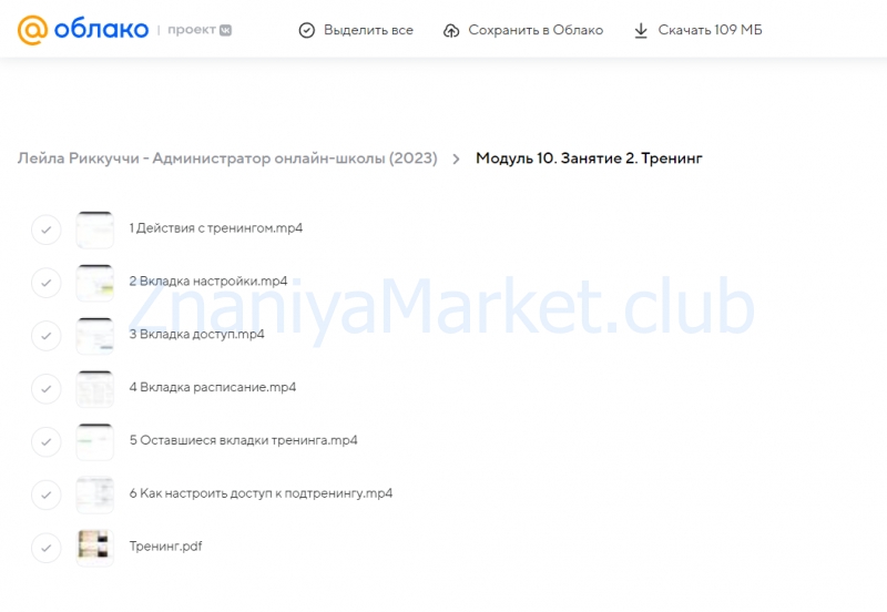 Администратор онлайн-школы (Лейла Риккуччи) скрин на облаке, фото 2 из 2.