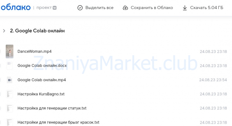 Нейросети. Видеоанимация. Тариф Все сам (Александр Багно) скрин на облаке, фото 2 из 2.