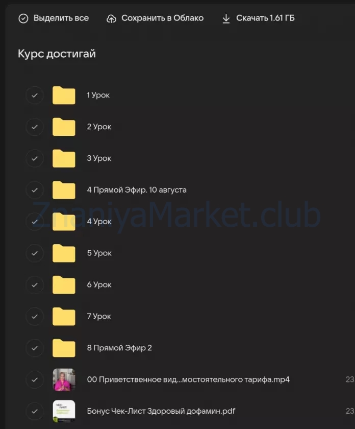 Достигай. Тариф Самостоятельный (Александра Алексеева) скрин на облаке, фото 2 из 2.