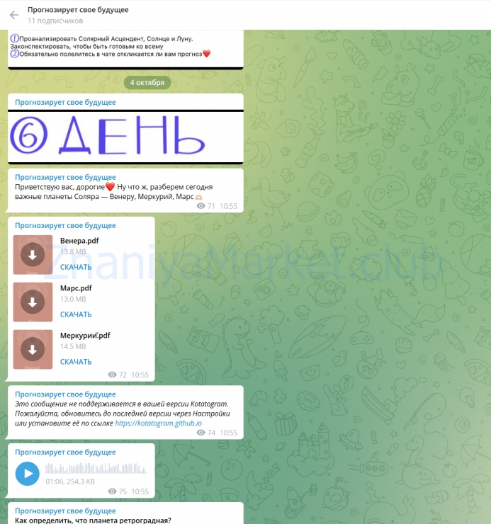 Астрологический марафон Соляр. Тариф Профи (Вероника Бородина) скрин на облаке, фото 2 из 2.