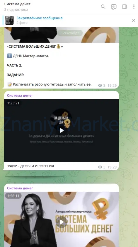 Система больших денег. Тариф За деньги Да (Алена Ковальчук) скрин на облаке, фото 2 из 2.