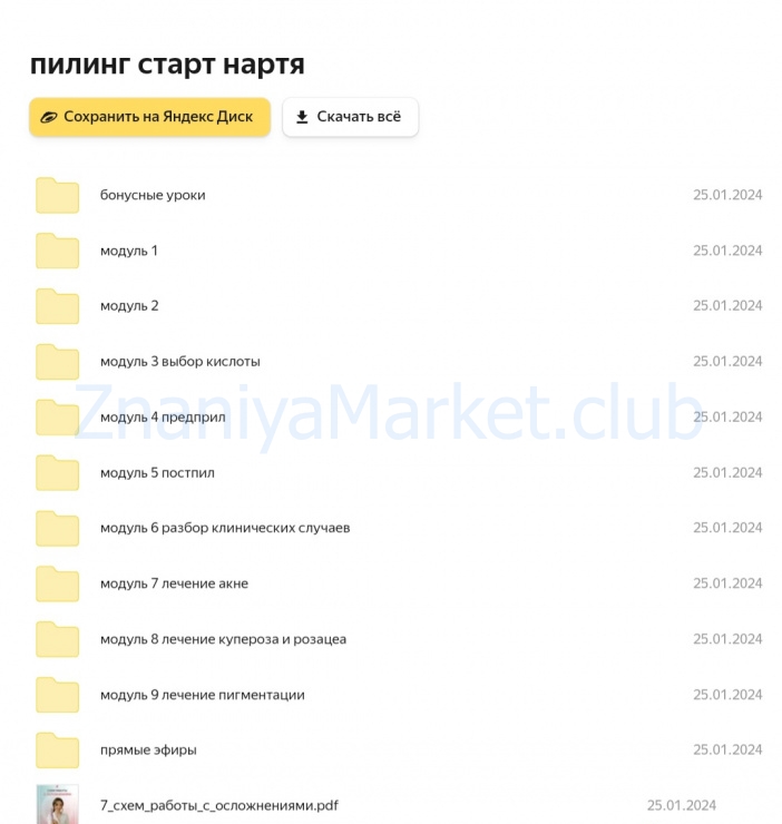 Пилинги. START! Тариф профессиональный (Юлия Нартя) скрин на облаке, фото 2 из 2.