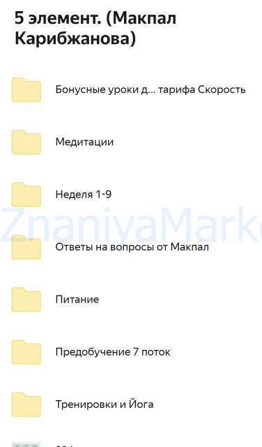 5 элемент. 7 Поток. Август 2023. Тариф Скорость (Макпал Карибжанова) скрин на облаке, фото 2 из 2.