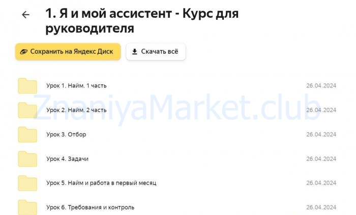 Я и мой ассистент. Пакет для Руководителя (Татьяна Бибик) скрин на облаке, фото 2 из 2.