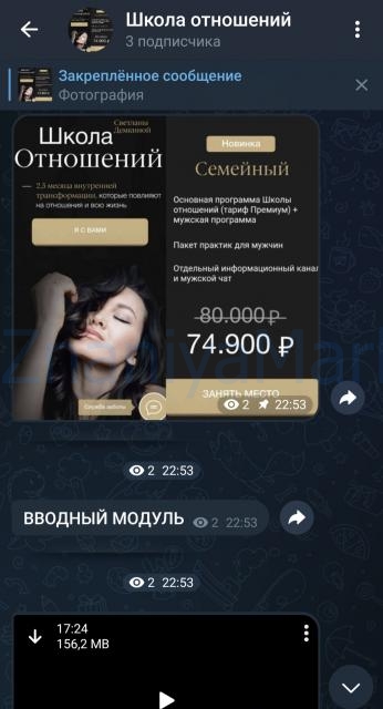 Школа отношений. Тариф Семейный (Светлана Демкина) скрин на облаке, фото 2 из 2.