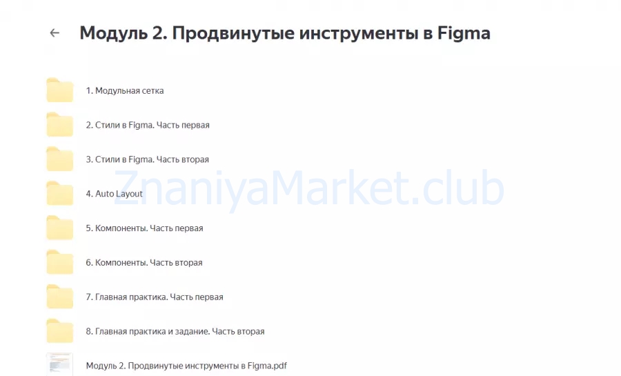 Ну ооочень хороший курс по Figma (Владимир Гынгазов) скрин на облаке, фото 2 из 2.