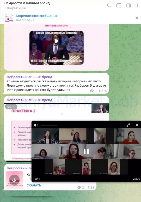 Нейросети и личный бренд. Тариф Комбо: Нейроблогер 3.0 + Личный бренд (Юлия Родочинская) скрин на облаке, фото 2 из 2.