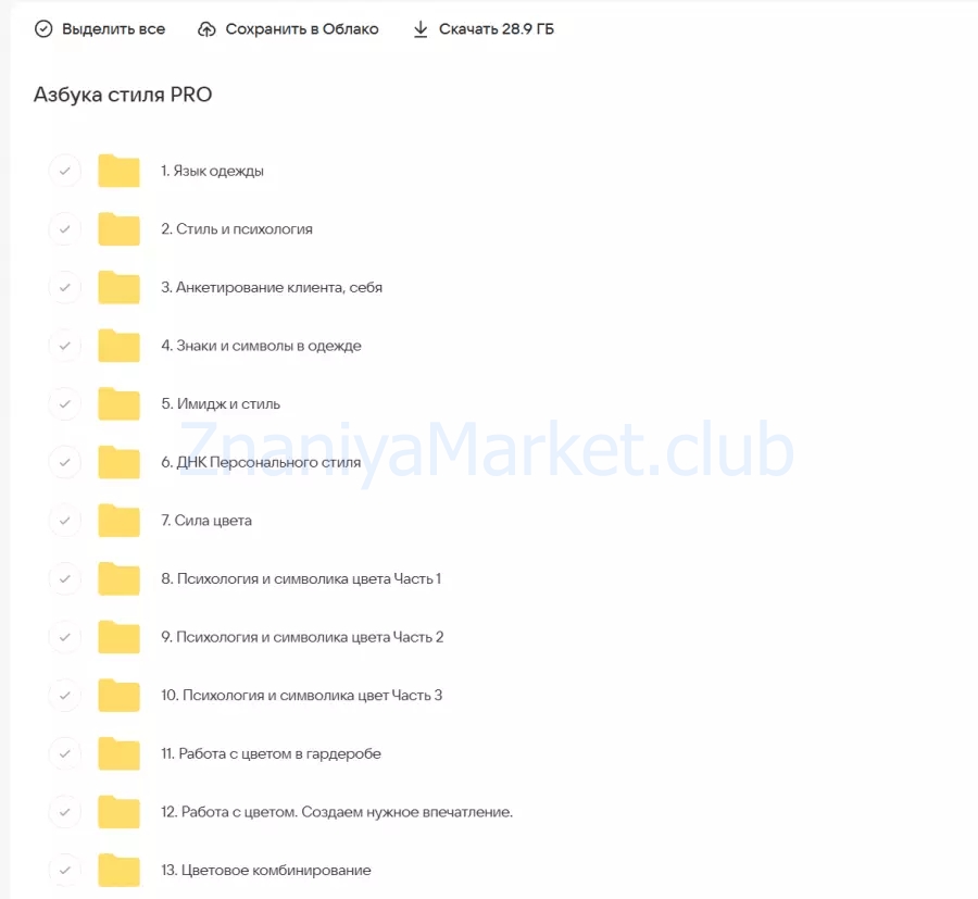 Азбука стиля PRO 2024. Тариф Базовый (Анна Чигиринских) скрин на облаке, фото 2 из 2.