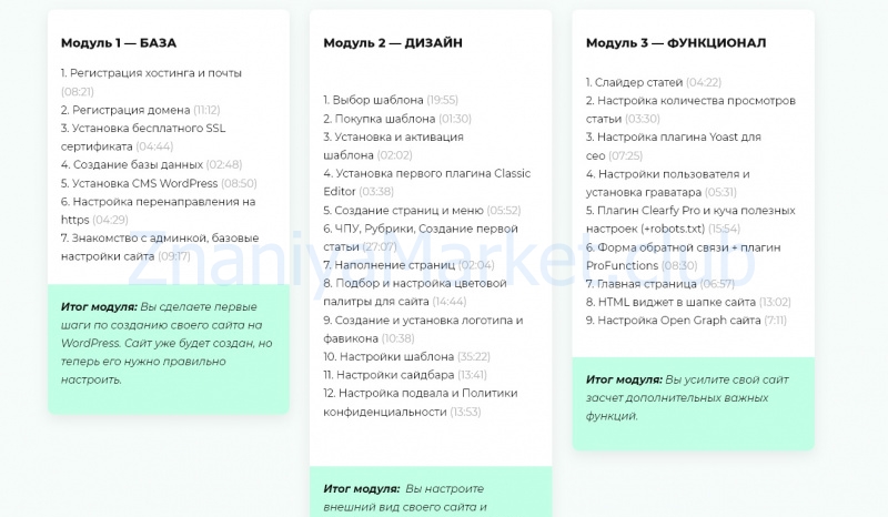 Идеальный сайт на WordPress (Илья Чигарев) скрин на облаке, фото 2 из 2.