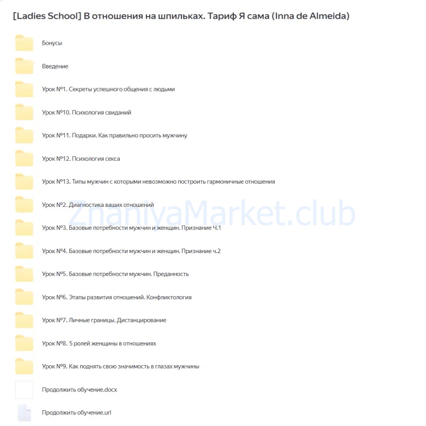 [Ladies School] В отношения на шпильках 23. Тариф Результат. 2025 год (Inna de Almeida) скрин на облаке, фото 2 из 2.