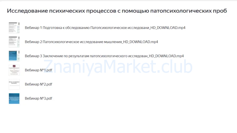 [ИПМП им. Б.Д Карвасарского] Исследование психических процессов с помощью патопсихологических проб (Ирина Бубнова) скрин на облаке, фото 2 из 2.