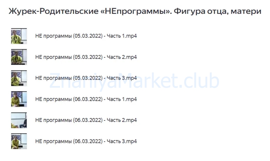 [МИП] Родительские «НЕпрограммы». Фигура отца, матери (Елена Журек) скрин на облаке, фото 2 из 2.