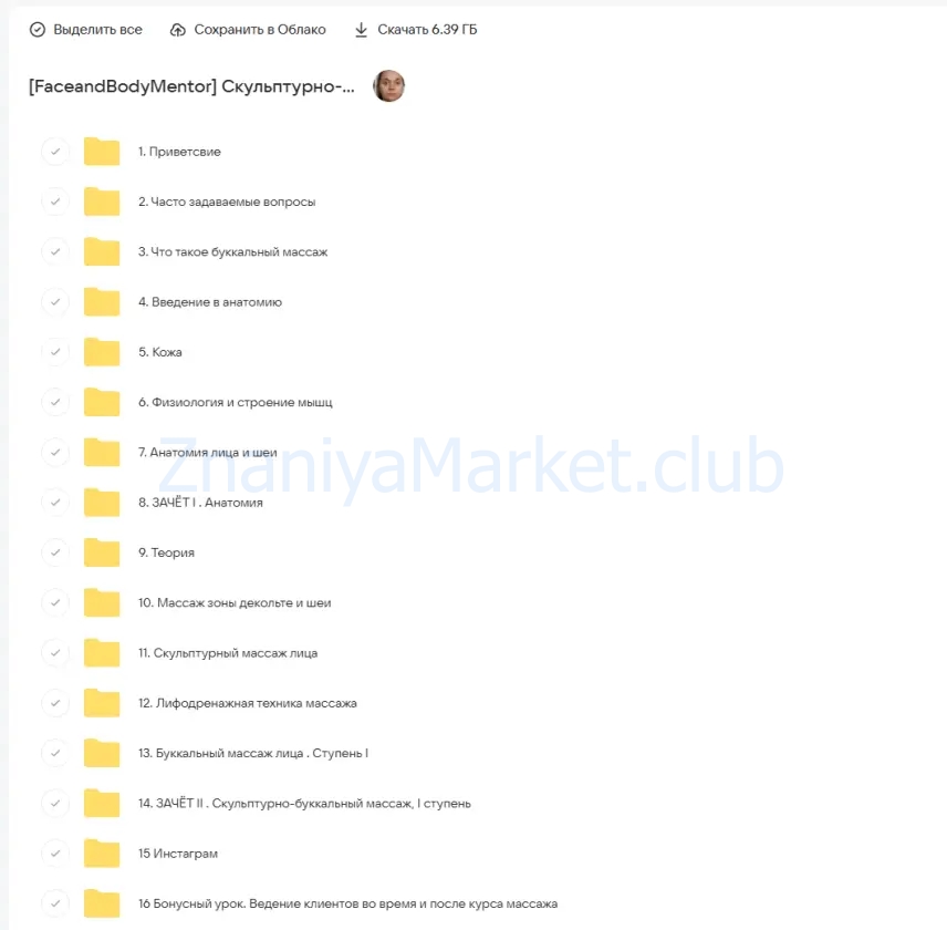 [FaceandBodyMentor] Скульптурно-буккальный массаж лица PRO (Владимир Акимов) скрин на облаке, фото 2 из 2.